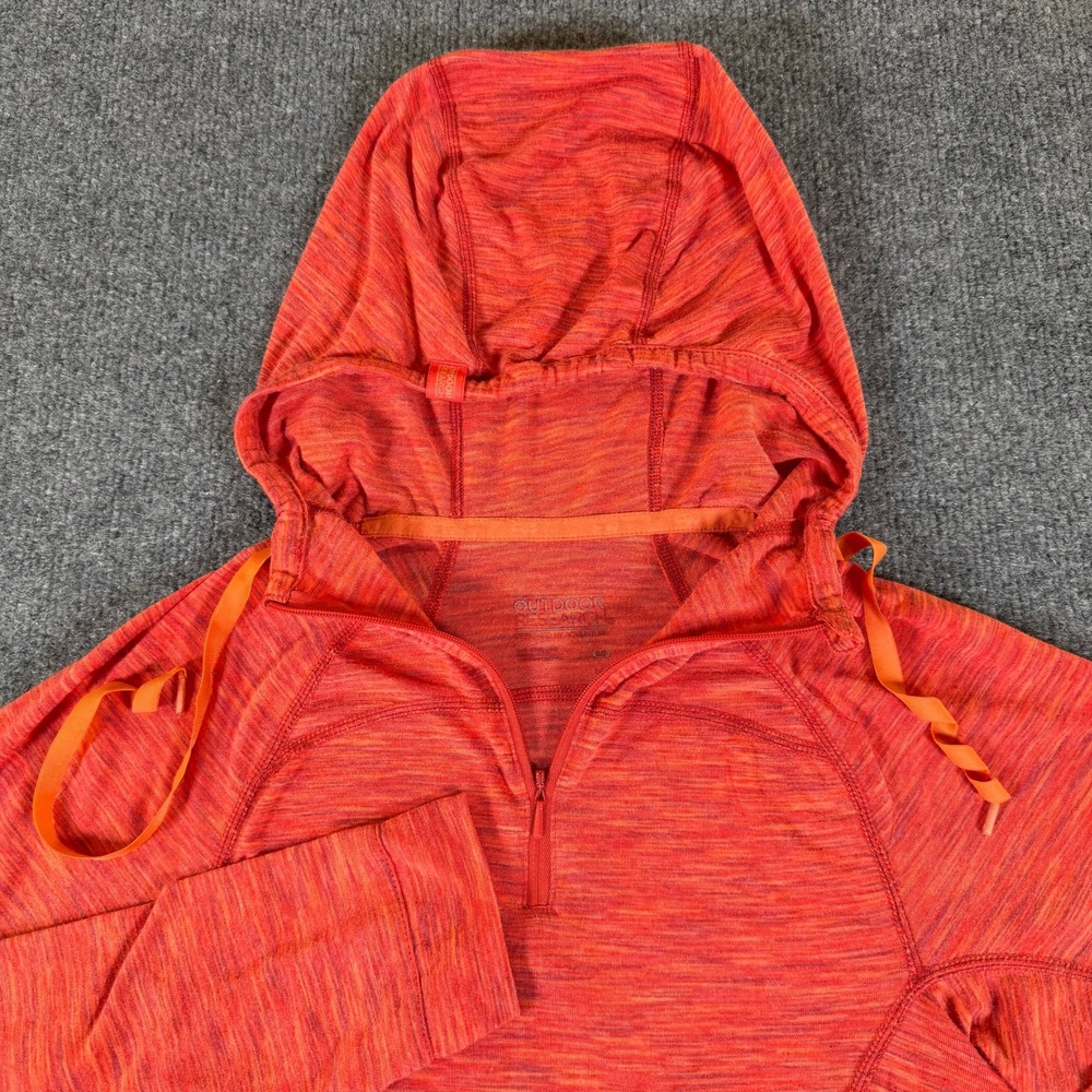 Outdoor Research Flyway Zip Hoody Womens Small Orange Space Dye 90490